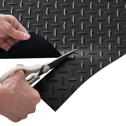 Garage Floor Roll Mat, 4 x 25 Ft, 3 Mm Rubber, Black