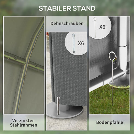 Wasserdichtes Garagenzelt mit UV-Schutz - Stahlrahmen