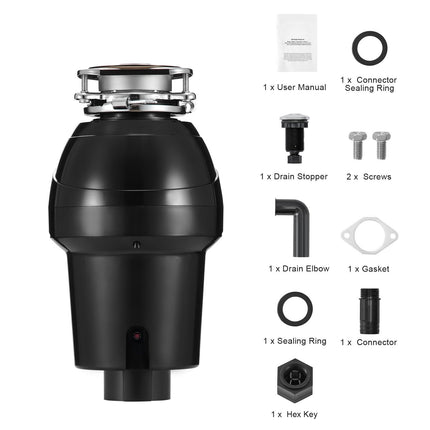 Garbage Disposal 1.25 HP, Continuous Feed, 4060 RPM