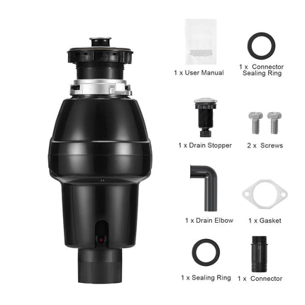 Garbage Disposal, 3/4 HP Continuous Feed, 3930 RPM
