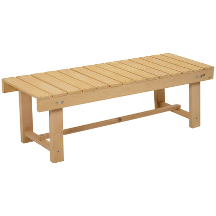 Gartenbank, Massivholz, rustikal, 2-Sitzer, naturfarben