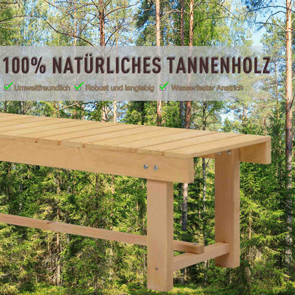 Gartenbank, Massivholz, rustikal, 2-Sitzer, naturfarben