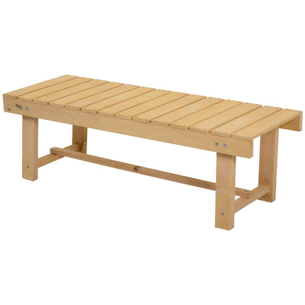 Gartenbank, Massivholz, rustikal, 2-Sitzer, naturfarben
