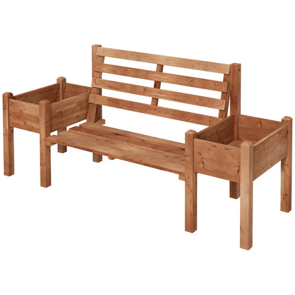 Garden bench with flower box, 2-seater, 240 kg capacity