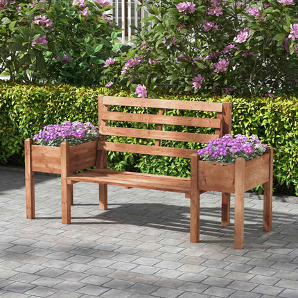 Garden bench with flower box, 2-seater, 240 kg capacity