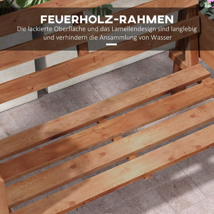 Garden bench with flower box, 2-seater, 240 kg capacity