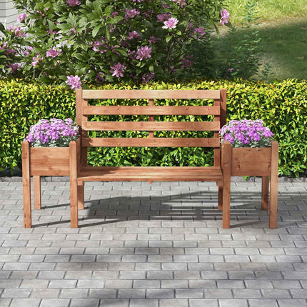 Garden bench with flower box, 2-seater, 240 kg capacity