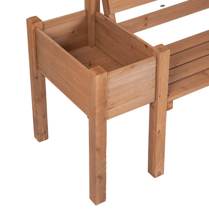 Garden bench with flower box, 2-seater, 240 kg capacity
