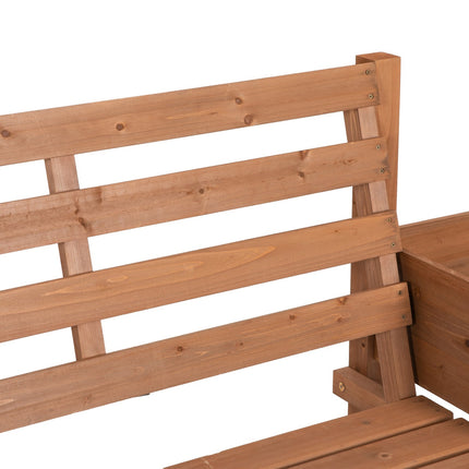 Garden bench with flower box, 2-seater, 240 kg capacity