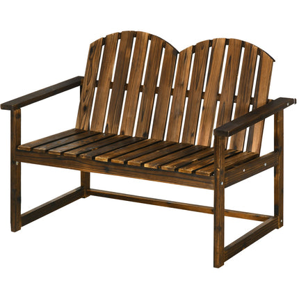 Garden bench with backrest, armrests, 2-seater