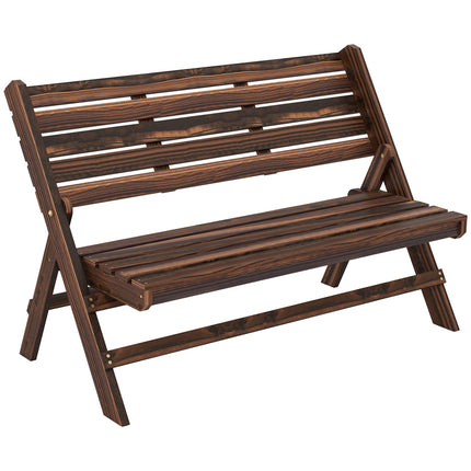 Garden bench - 2-seater, carbonised, capacity 250 kg