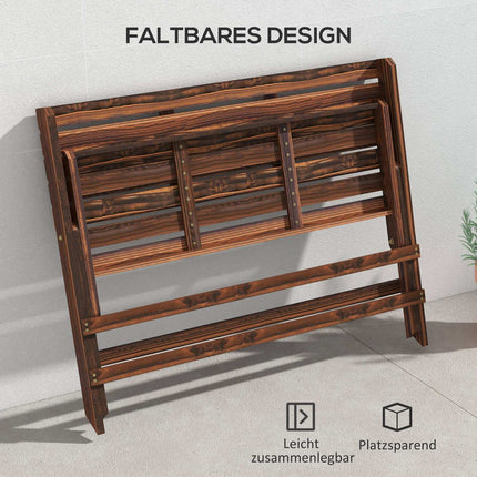 Garden bench - 2-seater, carbonised, capacity 250 kg