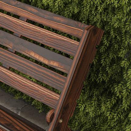 Garden bench - 2-seater, carbonised, capacity 250 kg