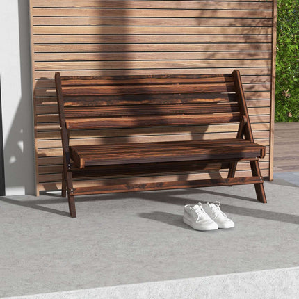 Garden bench - 2-seater, carbonised, capacity 250 kg