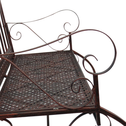 2-Sitzer Gartenbank aus Metall – Bronze-Rot lackiert