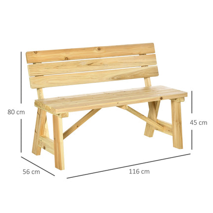 Gartenbank 2-Sitzer mit Rückenlehne, Tragkraft 220 kg