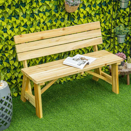 Gartenbank 2-Sitzer mit Rückenlehne, Tragkraft 220 kg