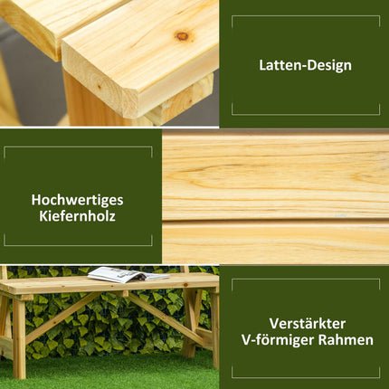 Gartenbank 2-Sitzer mit Rückenlehne, Tragkraft 220 kg