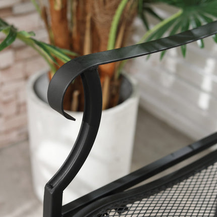 Metall-Gartenbank, 2-Sitzer, schwarz, Tragfähigkeit 220 kg