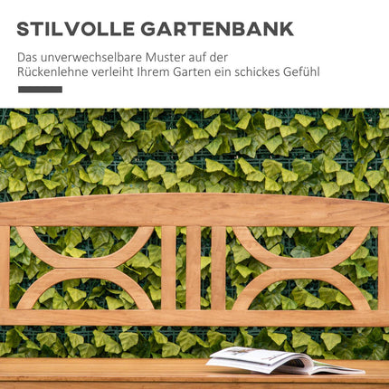 2-Sitzer Gartenbank, Pappelholz, naturfarben lackiert
