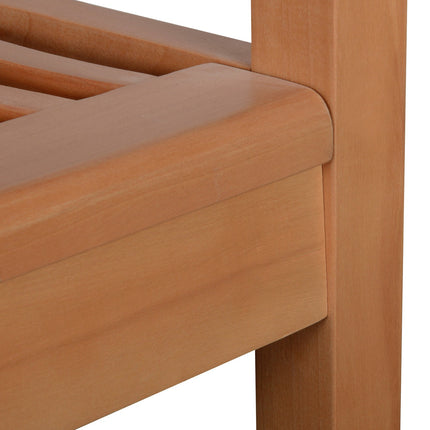 Gelbe 2-Sitzer-Gartenbank, Pappelholz, Belastbarkeit 180 kg