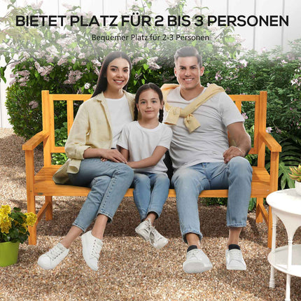 Gartenbank, 3-Sitzer mit Armlehnen, Tragkraft 280 kg