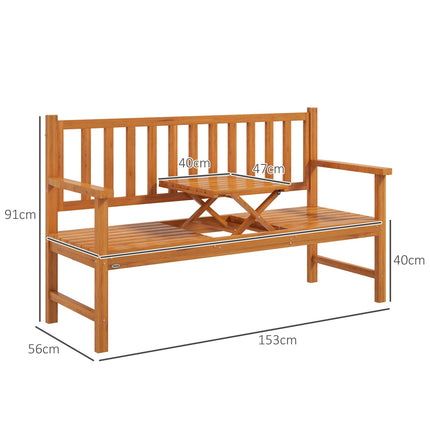 Gartenbank, 3-Sitzer mit Armlehnen, Tragkraft 280 kg