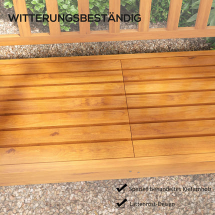 Gartenbank, 3-Sitzer mit Armlehnen, Tragkraft 280 kg