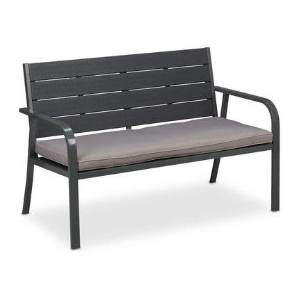 Garden Bench with Cushion – Outdoor 2-Seater