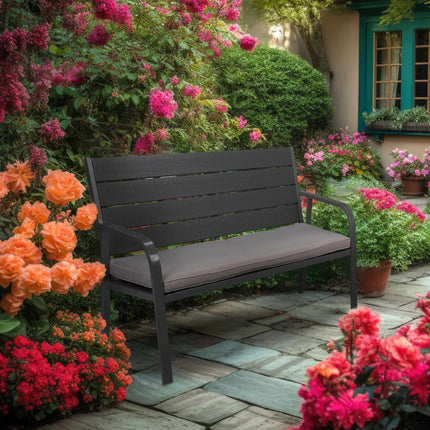 Garden Bench with Cushion – Outdoor 2-Seater