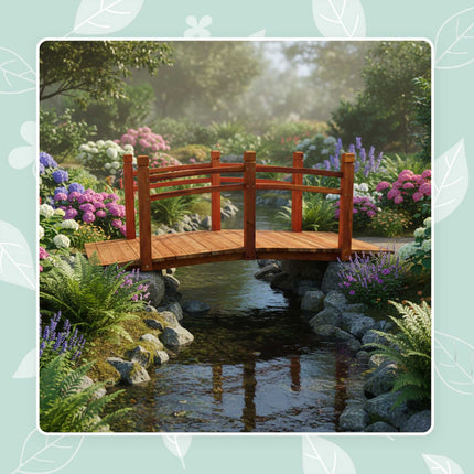 Garden Bridge, Fir Wood, 200kg Capacity