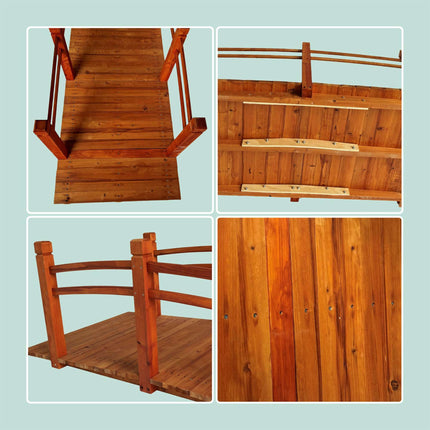 Garden Bridge, Fir Wood, 200kg Capacity
