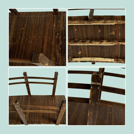 Gartenbrücke, Tannenholz, 200 kg Tragkraft