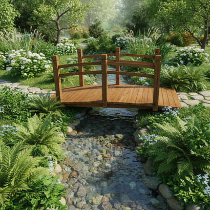 Garden Bridge, Fir Wood, 200kg Capacity
