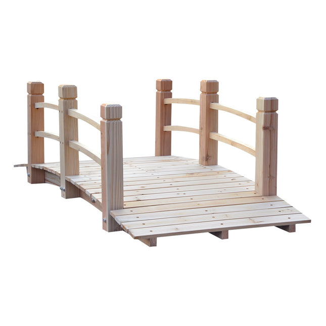 Gartenbrücke mit Geländern, trägt 180 kg