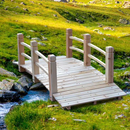 Gartenbrücke mit Geländern, trägt 180 kg