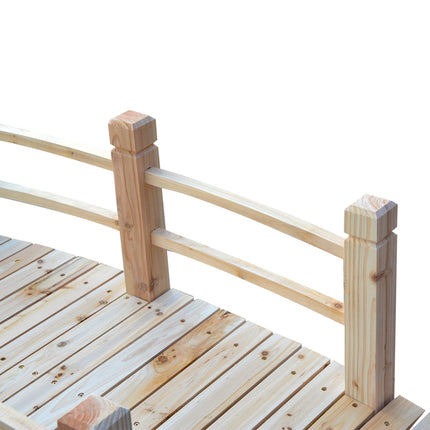 Gartenbrücke mit Geländern, trägt 180 kg