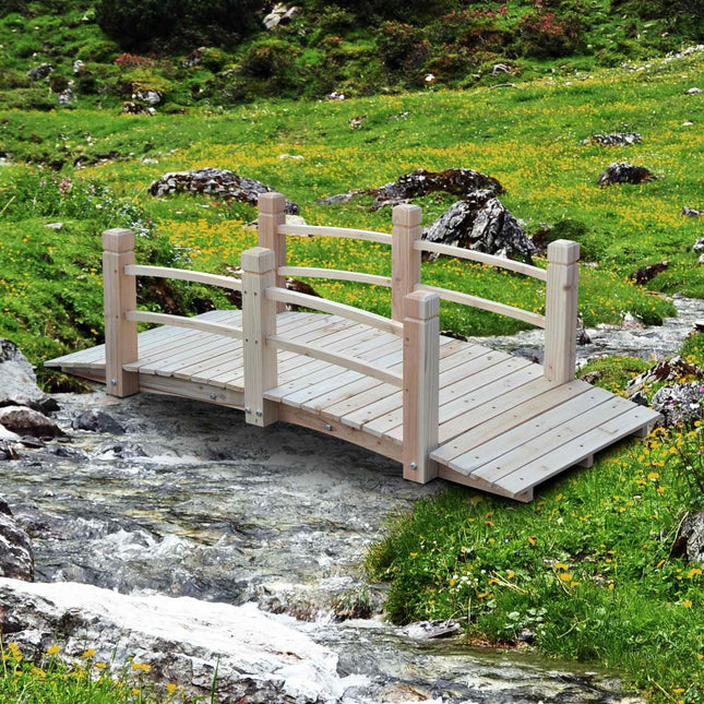 Gartenbrücke mit Geländern, trägt 180 kg