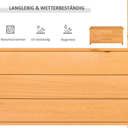 Großer wasserdichter Geräteschuppen aus Fichtenholz, gelb