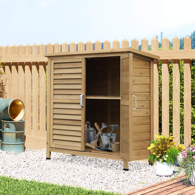 Gartenwerkzeugschuppen aus Holz mit Dach, 87x46.5x96.5 cm