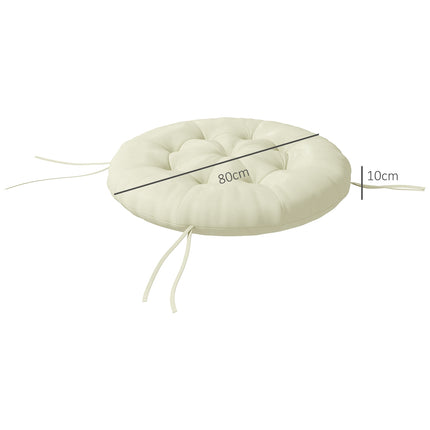Beige Polyester Moon Chair Cushion - 10 Cm Padding