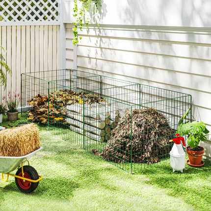 Garden Compost Bin, Steel, 270L, Open Mesh Design