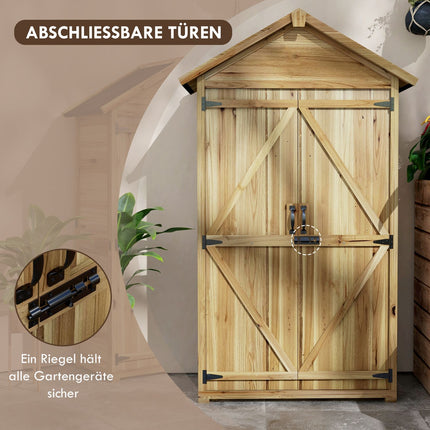 Gartenschuppen mit Schloss, 0,43 m², Asphalt-Dach