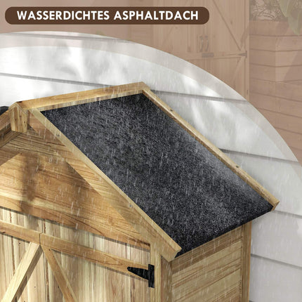 Gartenschuppen mit Schloss, 0,43 m², Asphalt-Dach
