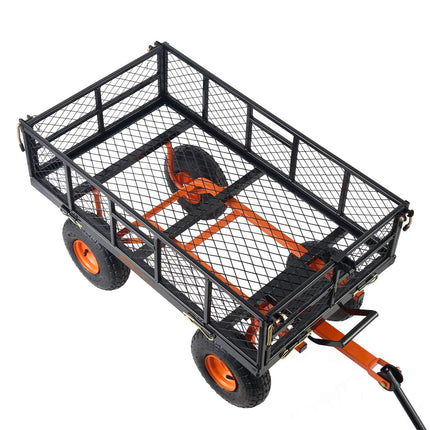 Garden Dump Cart, 400 lb Capacity, 10 in Tires