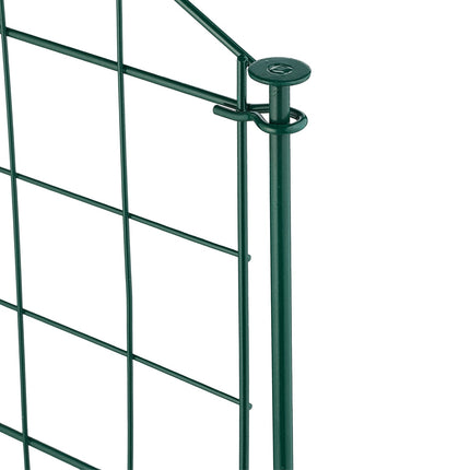 Gartenzaun, 5 gewölbte Elemente, Metallbegrenzung