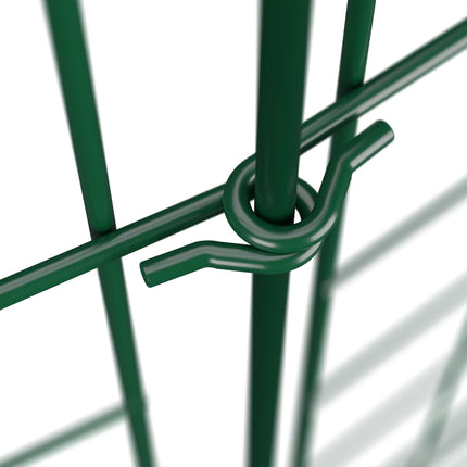 Gartenzaun, 5 gewölbte Elemente, Metallbegrenzung