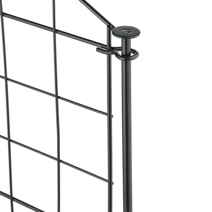 Garden Fence with 5 Metal Arched Panels