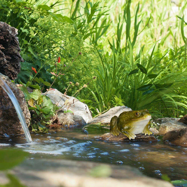 Gartenfigur Frosch Kunststein