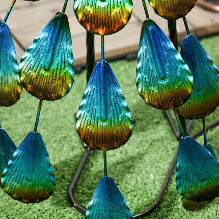Peacock Garden Sculpture - Weatherproof Outdoor Ornament 59cm